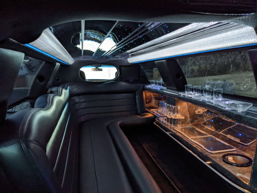Luxury limousine interior